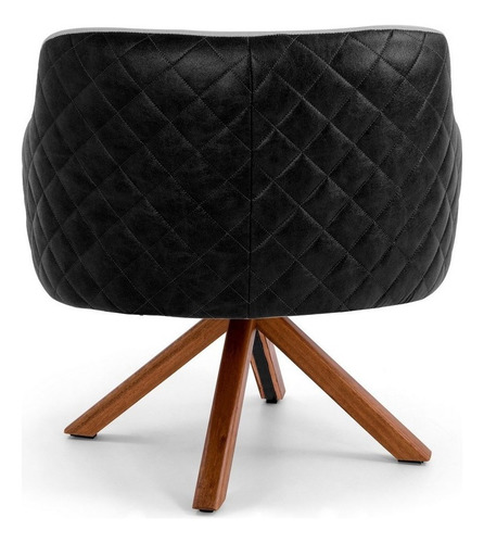 Kit 2 Poltronas Decorativas Giratórias Jade Corano Cinza Desenho Do Tecido Liso
