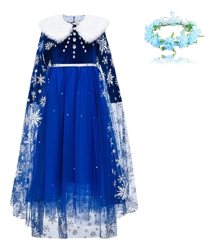 Vestido De Fiesta Frozen De Elsa Snow Queen, Disfraz De Prin