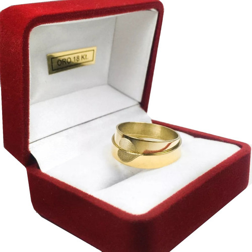 Par Alianzas Oro 18k 4gr Corazon Boda Compromiso Novios