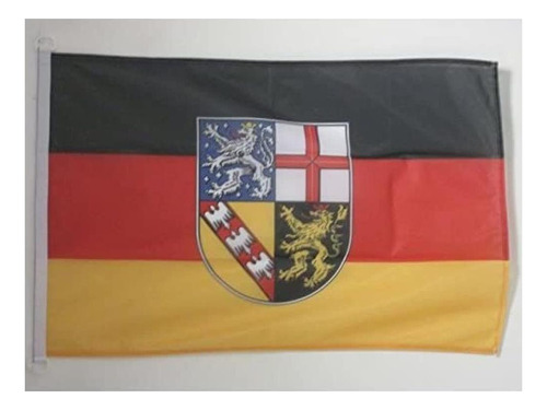 Bandera Náutica Sarre 18x12 Cm De La Región Alemana