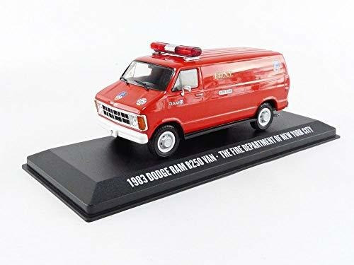 Greenlight 86578 1983 Dodge Ram B250 Van Red Fire Department