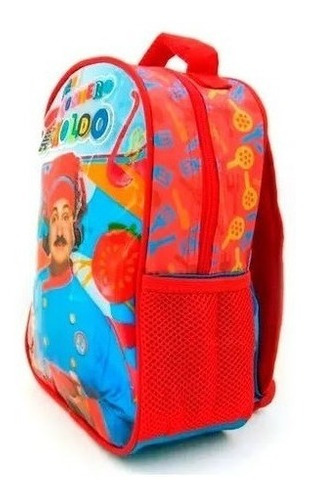 Mochila Junior Express Topa Arnoldo Jardin Espalda Cresko Color Rojo