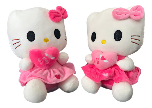 Peluche Hello Kitty Con Corazón Kawaii Para Color Rosa