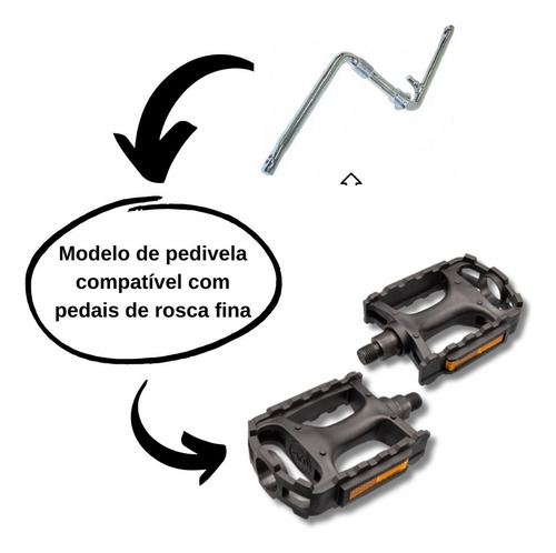 Pedal Pedaleira Bicicleta Bike 1/2 Mtb Nylon Com Refletor