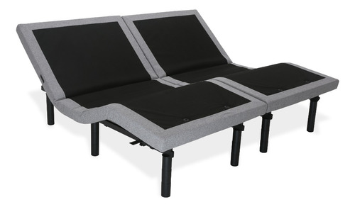 Base Split King Size Reclinable Eléctrica Gris Con Control