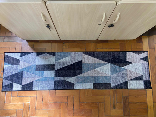 Tapete Para Sala E Quarto Passadeira Antiderrapante Crochê Cor Jolitex 03 Desenho Do Tecido Geométrico