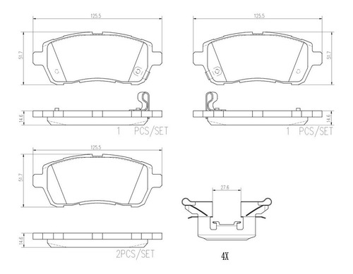 Balatas Brembo Suzuki Swift V Az 1.0 Shvs 2018-2019 C. Del