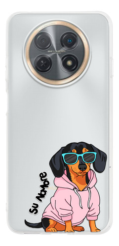 Funda Para Huawei Mujer Perrito Cool Salchicha Con Nombre