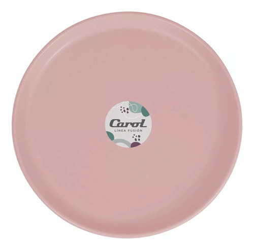 Juego De Platos Playo 25cm X6 Plastico Fusion Carol Rosa