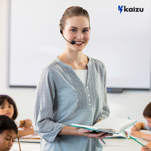 Kit Aparelho Amplificador Professor Voz Alta Megafone Potente Sala De Aula Palestra Bivolt Kaizu