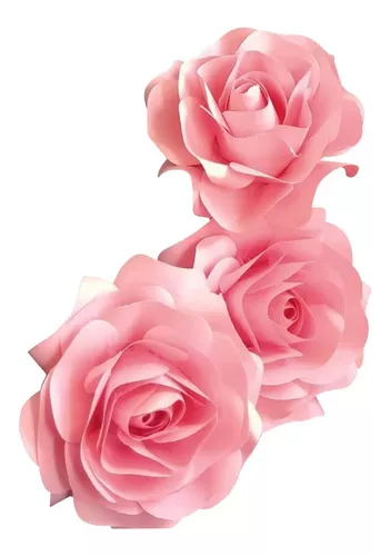 Topo de bolo Flores rosa