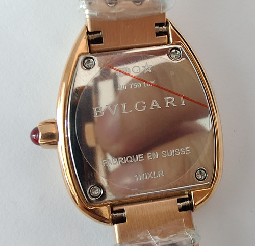 Reloj Bnlgr Mod. Serpentie Seduttorie Dama Correa Oro Rosa Bisel Con Piedras Caratula Blanca (Usado)