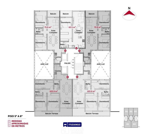 Imagen 9 de 12 de Departamento De Un Dormitorio Balcón Terraza - Ituzaingo 650