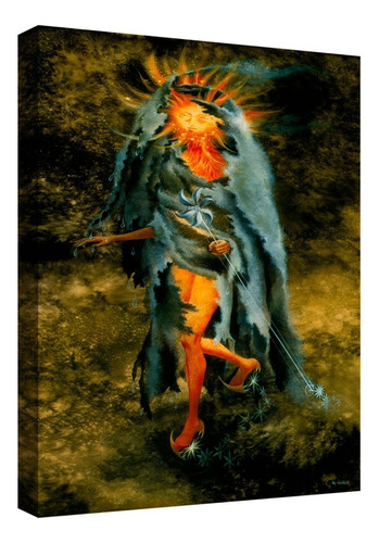 Cuadro Decorativo Canvas Coleccion Remedios Varo 60x45 Color Astro Errante Armazón Natural