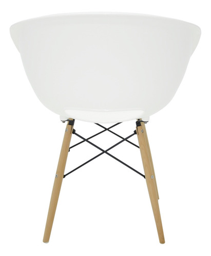 Sillón Elena Tramontina De Prolipropileno Blanca Con Base 3d
