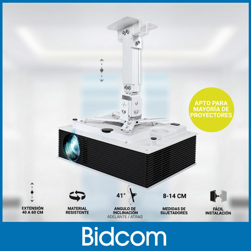 Imagen 2 de 9 de Sujetador Proyector Para Techo O Pared Universal - Extension