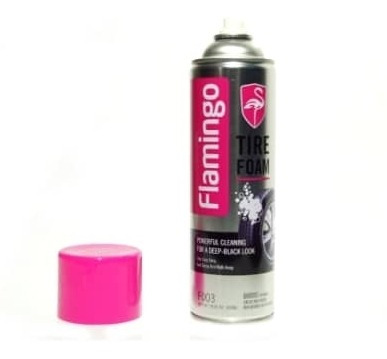 Imagen 3 de 3 de Limpia Cauchos En Espuma Tire Foam Flamingo F003 650ml