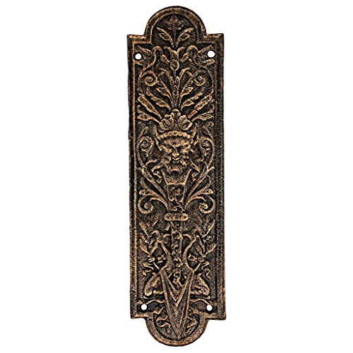 Placa De Puerta De Hierro Hombre Verde, Bronce