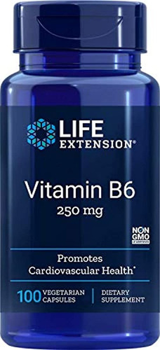 Life Extension Vitamin B6 250 Mg, 100 Vegetarian Capsules