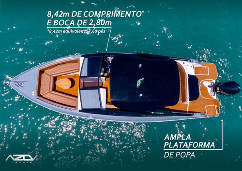 Lancha Azov Z260 Open! Navegabilidade, Espaço E Acabamento