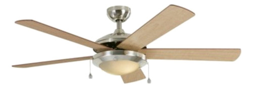 Ventilador de techo Harbor Breeze Elara níquel con 5 aspas de  madera, 52" de diámetro 127 V