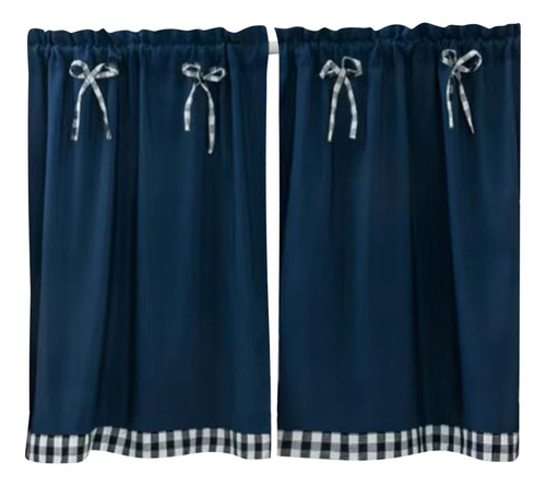 Cortinas Cortas En Forma De L, Color Liso, 8003