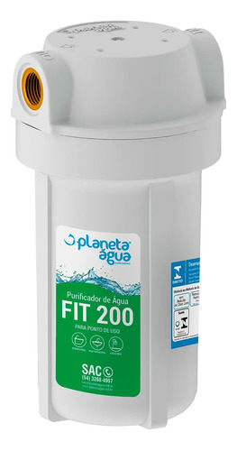 Purificador Água Filtro Planeta Água Fit 200 Torneira Pia Bebedouro Carvão Ativado