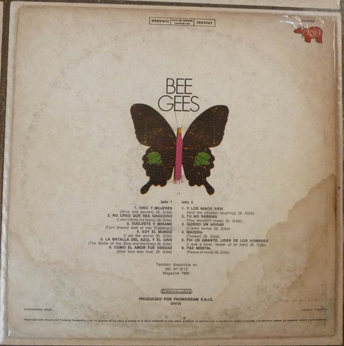 Disco Vinilo Bee Gees Raro Excepcional Y Hermoso Vol.ii (Usado)