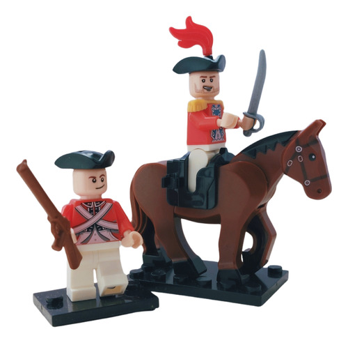 2 Soldados Minifiguras Infanteria Caballo Imperio Inglaterra
