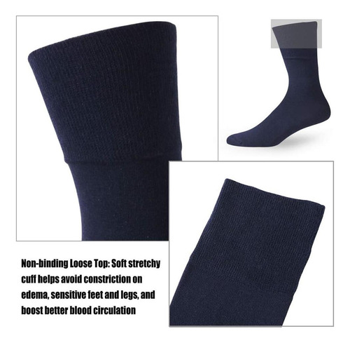 Calcetines Diabéticos De Algodón No Vinculantes Para Hombres