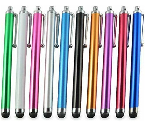 Zeimax 10 Pcs Stylus Set Aqua Azul / Negro / Rojo / Rosa / P