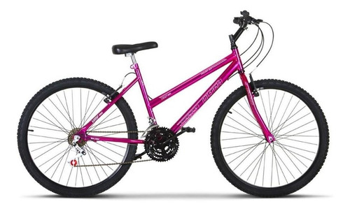 Bicicleta  de passeio Ultra Bikes Bike Aro 26 18 marchas freios v-brakes cor chrome line pink