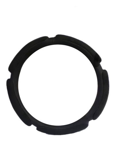 Imagen 2 de 9 de Cubre Volante Suede Gamuza Sintetica Negro Suave Acolchado