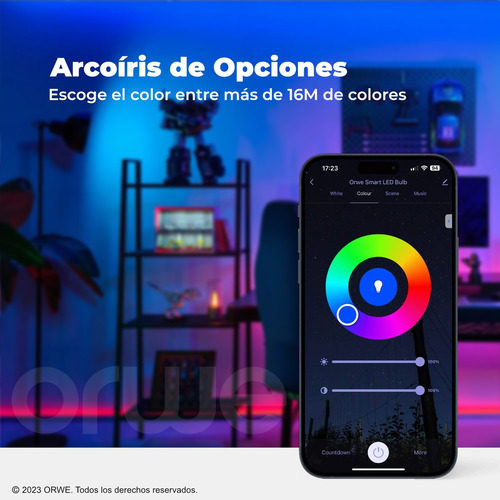 Orwe Ampolleta Inteligente Led H1 Wifi Homekit Alexa Google
