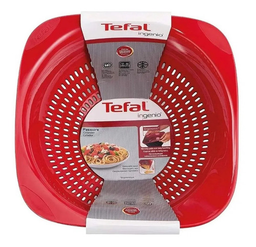 Imagen 3 de 3 de Colador Escurridor De Plástico Ingenio T-fal K2070614