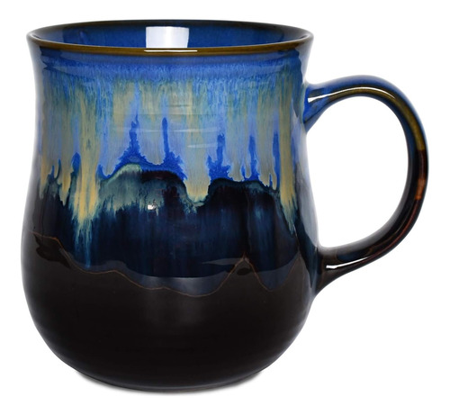 Bosmarlin Taza De Café De Cerámica Grande, Taza De Té Azul P