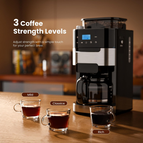 Cafetera De Goteo Digital De 10 Tazas De Kismile Con Matiner
