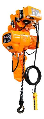 Polipasto Electrico De Cadena Con Trole 2 Tons 10 Mts 220/44 Naranja 1