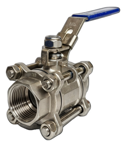 Válvula Esfera Tripartida Inox 304 P.p 1/2 Polegada Bsp