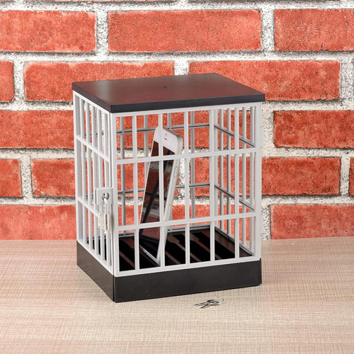 Caja De Bloqueo De Teléfono, Con Jaula De Bloqueo De Gris