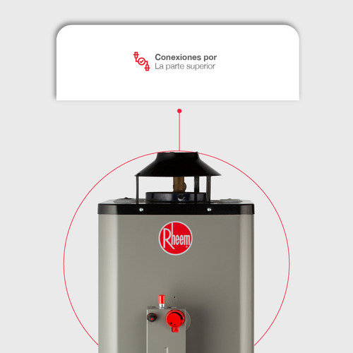 Calentador Agua Rheem Rápida Recuperación 6 L/m Gas Lp Color Gris RHHR-MX-06P/687261