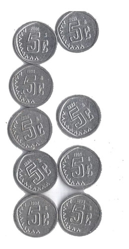 Monedas 5 Centavos 1992 A 2002 Serie  Falta La 99  00   Piza