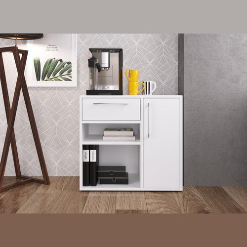 Armário De Escritório Modern Office 1 Pt Branco