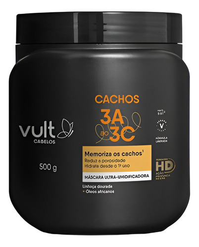Máscara Ultra-umidificadora Vult Cachos 3a A 3c 500g