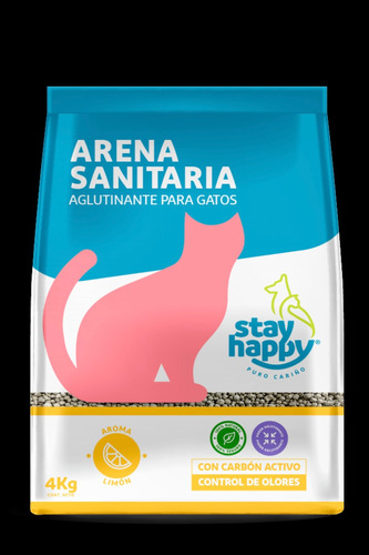 Arena Aglutinante Para Gatos  Stay Happy 4 Kg Varios Aromas 