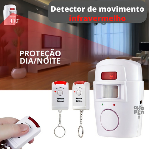 Kit Alarme Residencial Sensor De Presença S/ Fio Sirene