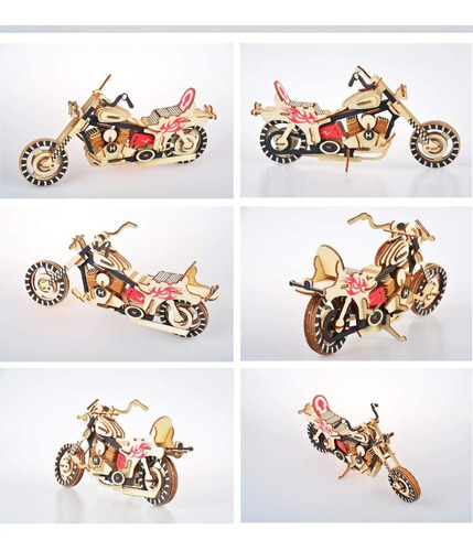 Harley De La Motocicleta 3d Jigsaw Puzzle Movible, Arquitect