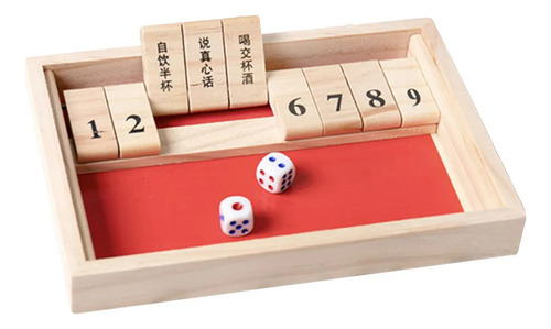 9 Números Cerrar La Caja Juego De Mesa Con Dados Para Bar