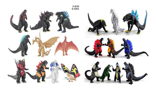 20 Piezas De Dinosaurio De Juguete Godzilla