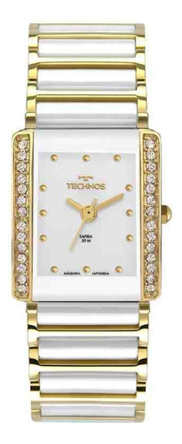 Relógio Technos Ceramic Saphire Branco Dourado Feminino 5y30